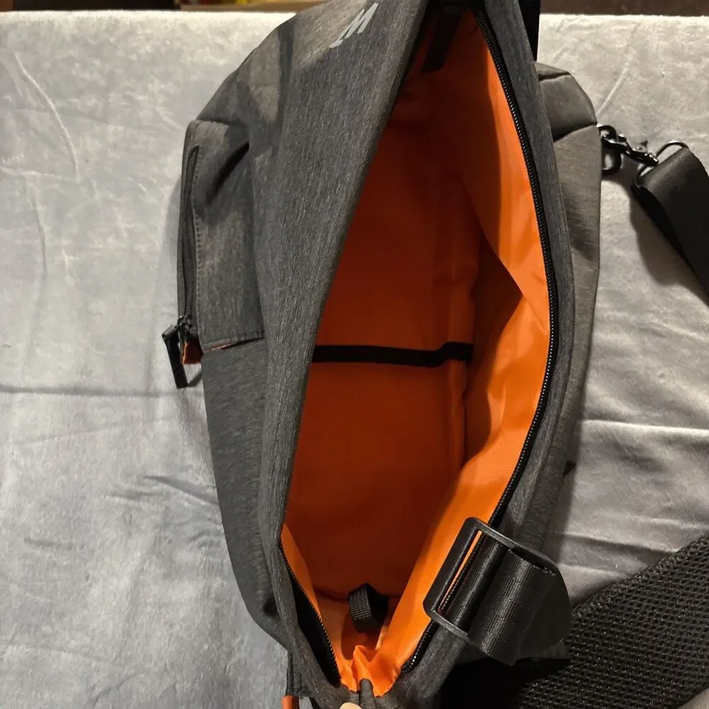 SEAFEW Anti-Theft Sling Bag Unisex Crossbody Backpack with USB Charging Port